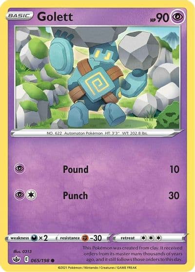 Golett SWSH06: Chilling Reign Pokemon card
