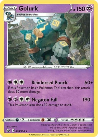 Golurk SWSH06: Chilling Reign Pokemon card