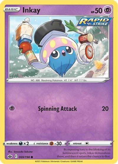 Inkay SWSH06: Chilling Reign Pokemon card