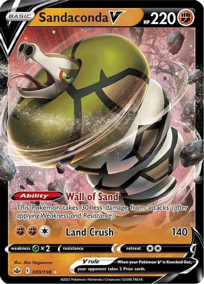 Sandaconda V SWSH06: Chilling Reign Pokemon card