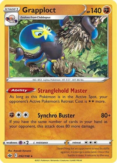 Grapploct SWSH06: Chilling Reign Pokemon card