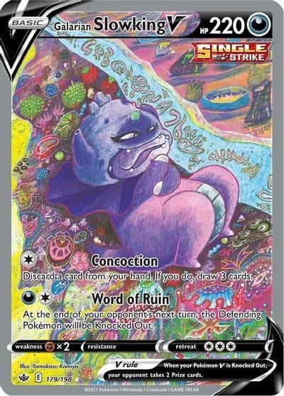 Galarian Slowking V (Alternate Full Art) SWSH06: Chilling Reign Pokemon card