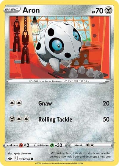Aron SWSH06: Chilling Reign Pokemon card