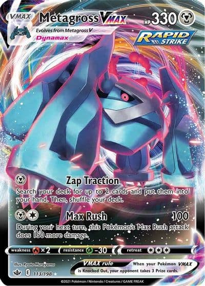 Metagross VMAX SWSH06: Chilling Reign Pokemon card