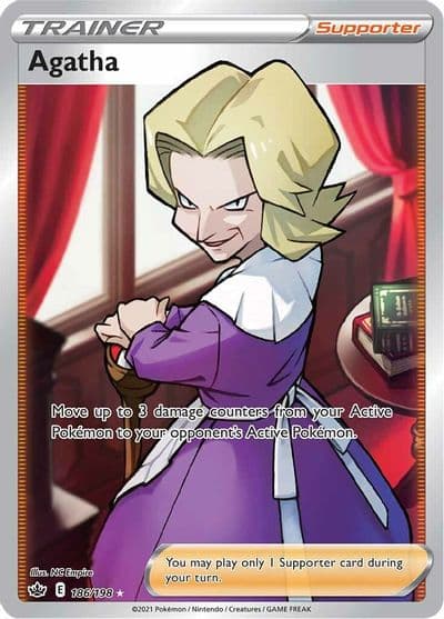 Agatha (Full Art) SWSH06: Chilling Reign Pokemon card