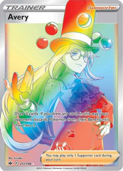 Avery (Secret) SWSH06: Chilling Reign Pokemon card