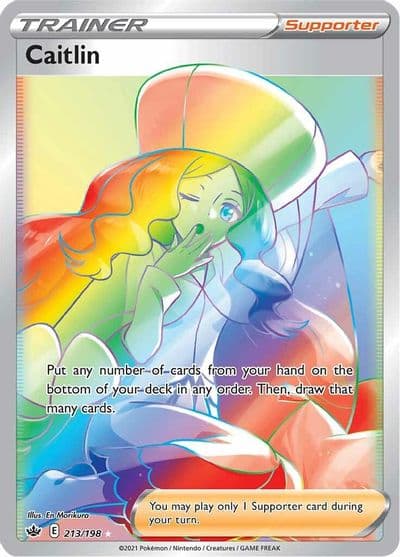 Caitlin (Secret) SWSH06: Chilling Reign Pokemon card