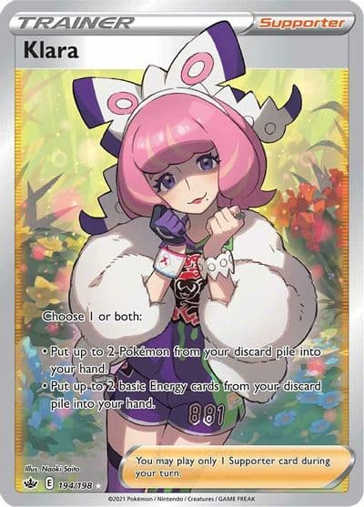 Klara (Full Art) SWSH06: Chilling Reign Pokemon card