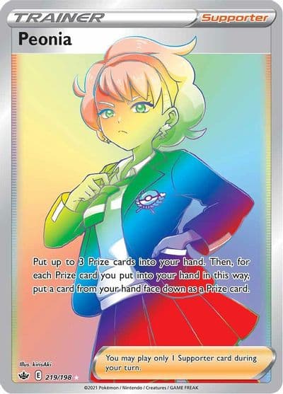 Peonia (Secret) SWSH06: Chilling Reign Pokemon card
