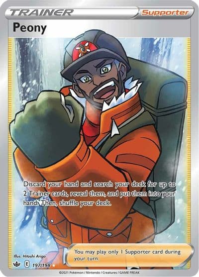 Peony (Full Art) SWSH06: Chilling Reign Pokemon card