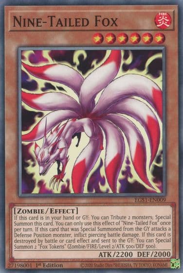 Nine Tailed Fox Egyptian God Deck: Slifer the Sky Dragon Yu-Gi-Oh! card