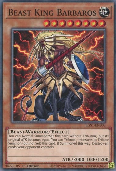 Beast King Barbaros Egyptian God Deck: Slifer the Sky Dragon Yu-Gi-Oh! card