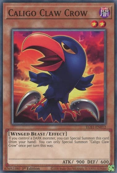 Caligo Claw Crow Egyptian God Deck: Slifer the Sky Dragon Yu-Gi-Oh! card