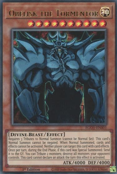 Obelisk the Tormentor Egyptian God Deck: Obelisk the Tormentor Yu-Gi-Oh! card