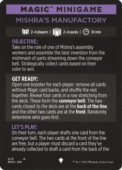 Magic Minigame Mishras Manufactory Modern Horizons 2 Magic card