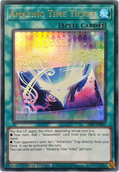 Amazing Time Ticket LIOV ENSP1 Lightning Overdrive Yu-Gi-Oh! card