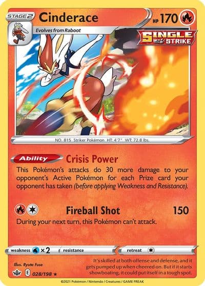 Cinderace Deck Exclusives Pokemon card
