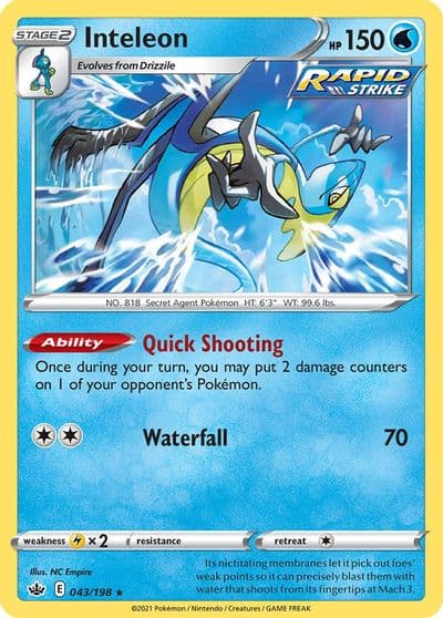Inteleon Deck Exclusives Pokemon card