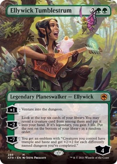 Ellywick Tumblestrum Borderless Adventures in the Forgotten Realms Magic card