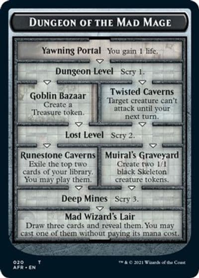 Dungeon of the Mad Mage Goblin Double Sided Token Adventures in the Forgotten Realms Magic card