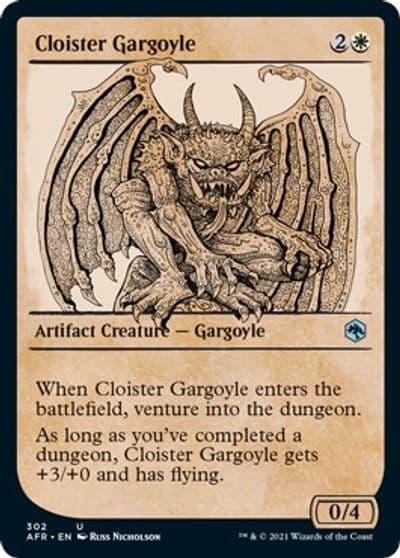 Cloister Gargoyle Showcase Adventures in the Forgotten Realms Magic card