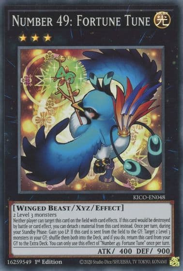 Number 49 Fortune Tune King's Court Yu-Gi-Oh! card