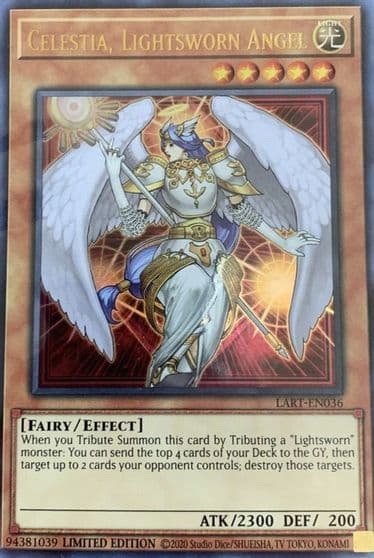 Celestia Lightsworn Angel The Lost Art Promotion Yu-Gi-Oh! card