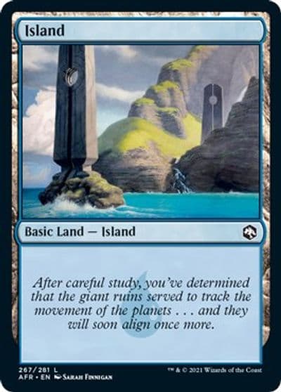 Island 267 Adventures in the Forgotten Realms Magic card