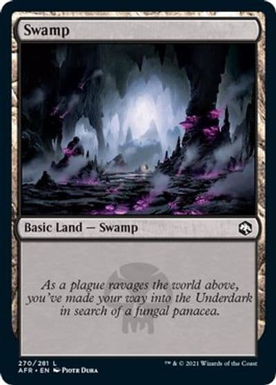 Swamp 270 Adventures in the Forgotten Realms Magic card