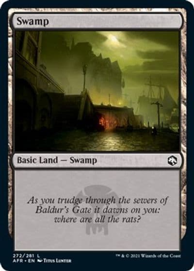 Swamp 272 Adventures in the Forgotten Realms Magic card