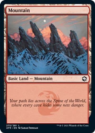 Mountain 275 Adventures in the Forgotten Realms Magic card
