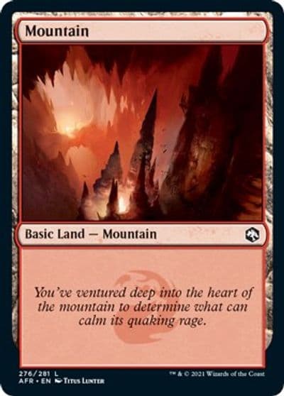 Mountain 276 Adventures in the Forgotten Realms Magic card