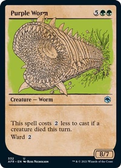 Purple Worm Showcase Adventures in the Forgotten Realms Magic card