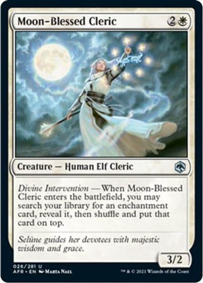 Moon Blessed Cleric Adventures in the Forgotten Realms Magic card