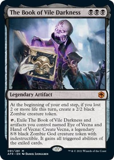 The Book of Vile Darkness Adventures in the Forgotten Realms Magic card