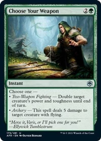 Choose Your Weapon Adventures in the Forgotten Realms Magic card