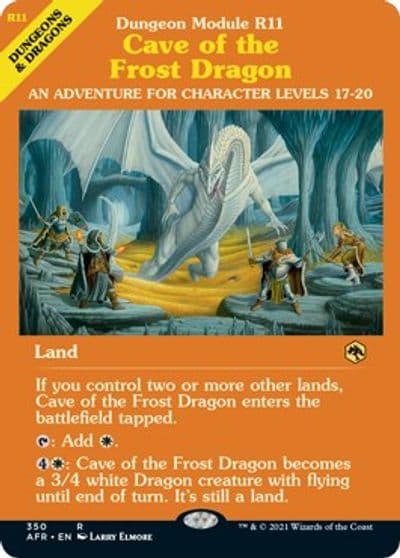 Cave of the Frost Dragon Dungeon Module Adventures in the Forgotten Realms Magic card