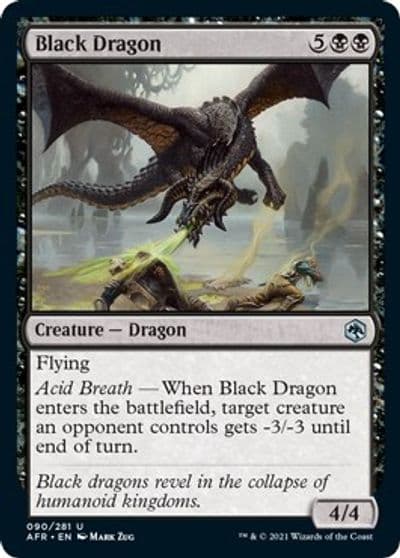 Black Dragon Adventures in the Forgotten Realms Magic card