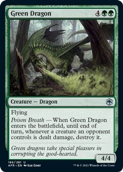 Green Dragon Adventures in the Forgotten Realms Magic card