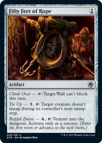 Fifty Feet of Rope Adventures in the Forgotten Realms Magic card