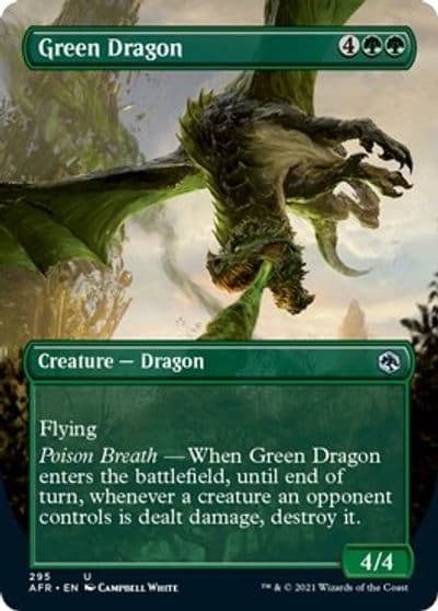 Green Dragon Borderless Adventures in the Forgotten Realms Magic card