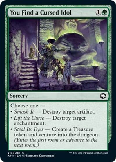 You Find a Cursed Idol Adventures in the Forgotten Realms Magic card