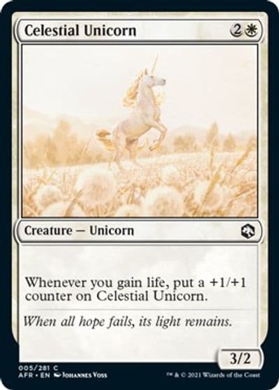 Celestial Unicorn Adventures in the Forgotten Realms Magic card