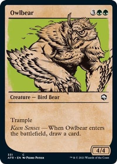 Owlbear Showcase Adventures in the Forgotten Realms Magic card