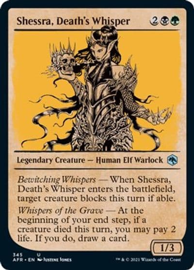Shessra Deaths Whisper Showcase Adventures in the Forgotten Realms Magic card