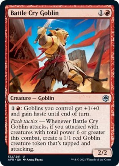 Battle Cry Goblin Adventures in the Forgotten Realms Magic card