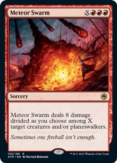 Meteor Swarm Adventures in the Forgotten Realms Magic card
