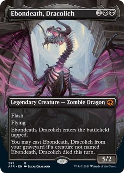 Ebondeath Dracolich Borderless Adventures in the Forgotten Realms Magic card