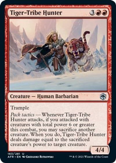 Tiger Tribe Hunter Adventures in the Forgotten Realms Magic card