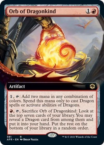Orb of Dragonkind Extended Art Adventures in the Forgotten Realms Magic card